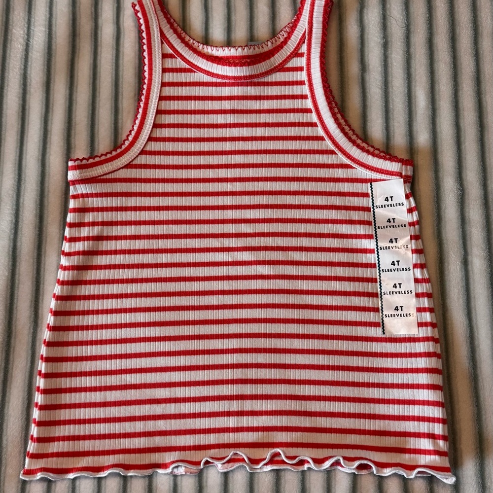 NWT Cat & Jack Striped Tank Top 4T